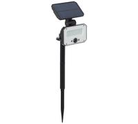 BRILLIANT Lampe solaire d'extérieur noire JOPLIN | avec détecteur de mouvement | utilisable comme applique murale | 7W 1100lm 4100K | IP54 | plastique/verre