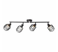 BRILLIANT Lampe, Spacid spot tube 4-flammes sable noir, métal, 4x D45, E14, 40W,