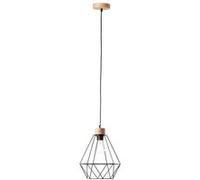 Brilliant lampe, suspension Drewno 25cm noir / couleur bois, 1x A60, E27, 25W, bois issu de la foresterie durable (FSC) brun G