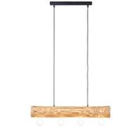 Brilliant lampe, suspension Trabo, 4 flammes, chêne huilé, 4x A60, E27, 25W, bois issu de la foresterie durable (FSC) brun G