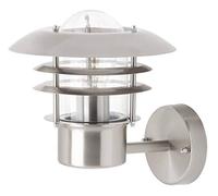 BRILLIANT lamp Terrence applique murale d'extérieur debout inox | 1x A60, E27, 60W, lampes normales gf non spécifiées. | Classe de protection IP: 44 - étanche aux éclaboussures | Convient aux lampes LED