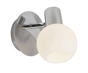 BRILLIANT lampe Tiara applique murale fer/blanc | 1x D45, E14, 40W, adapté aux lampes à suspension (non inclus) | Échelle A ++ à E | Tête pivotante