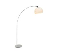 Brilliant Lampe Vessa Bogenstandleuchte 1, 7m chrom/weiß - inkl. | Vessa 92940/75 Stehlampe E27 60W Chrom, Weiß - inkl. LED