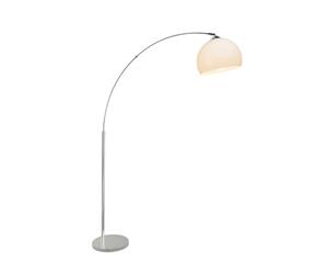 Brilliant Lampe Vessa Bogenstandleuchte 1, 7m chrom/weiß - inkl. | Vessa 92940/75 Stehlampe E27 60W Chrom, Weiß - inkl. LED
