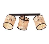 Brilliant lampe, Wiley spot bar 3-flammes bois clair / noir, 3x D45, E14, 60W, têtes pivotantes noir G