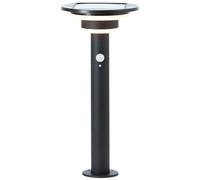 Borne extérieure - BRILLIANT - GARVINA - LED et solaire - Détecteur de mouvement - Acier inoxydable et plastique - 4 W - Noir