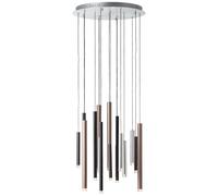 Brilliant Living Cembalo suspension LED - 16 flammes - brun/café