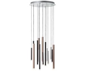 Brilliant Living Cembalo suspension LED - 16 flammes - brun/café