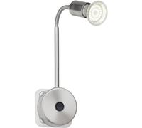 Brilliant Loona Lampe LED pour prise secteur LED GU10 3 W acier inoxydable