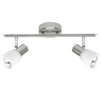 BRILLIANT lampe Luca spot tube 2 lames fer/chrome/blanc | 2x R50, E14, 40W, adapté aux lampes à réflecteur (non incluses) | Échelle A ++ à E | Têtes pivotantes