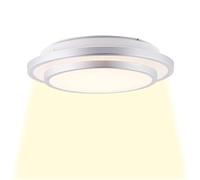 BRILLIANT lamp Luciano Applique et plafonnier LED 28cm alu/blanc | 1x 12W LED intégré, (805lm, 3000K) | Échelle A ++ à E |