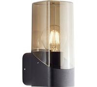 Brilliant Minou 44310/93 Applique extérieure E27 noir, verre fumé