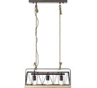 Brilliant Narcy 93587/71 Luminaire à suspendre LED E27 40 W acier inoxydable (brossé), bois