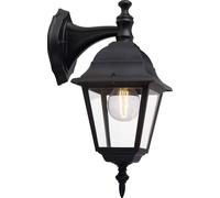 Brilliant 44282/06 Newport Applique Extérieure Descendante, Métal/Verre, E27, 60 W, Noir
