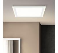 BRILLIANT Panneau LED blanc Laurice à monter au plafond | dimmable par télécommande | fonction mémoire | minuterie | veilleuse | max. 24 watts 2400 lm 2700-6500 Kelvin| Ø40cm | métal/plastique
