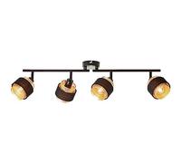 Brilliant Plafonnier 4 lumières Grove noir avec de l'or - 99302/86