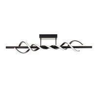 BRILLIANT Plafonnier LED noir AMALIE | Plafonnier avec couleur de lumière blanc chaud et fonction mémoire | Réglable en 3 niveaux par interrupteur mural | 95 cm de largeur | 12 W 2100 lumens 3000K | M