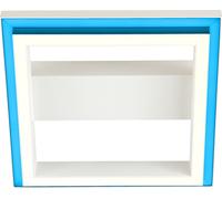 BRILLIANT Plafonnier LED Pallas | Applique décorative | 30x30cm | sable/blanc | CCT | RGB Frame Light | Fonction mémoire | Minuterie | Veilleuse | Télécommande | 18 W | 1800 lm | 2700 - 6500 K