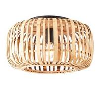 BRILLIANT Plafonnier Woodrow 1 flamme marron clair blanc G