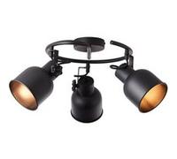 BRILLIANT Rolet spot spirale 3-flammes sable noir noir G