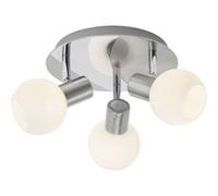 Brilliant Lampe diadème spot cocarde 3 feuilles fer blanc - 3x E14 D45 40W, têtes pivotantes