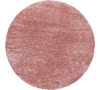 Brilliant Shaggy tapis poils longs rond Ø 120cm rose