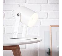 Brilliant Soft Interieur 98960Z05 Lampe de table décorative avec interrupteur intermédiaire et tête pivotante en métal Blanc 29 x 19 cm