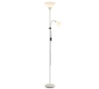 Brilliant Spari Deckenfluter mit Leselampe beige - LED Stehlampe - 1,8 m | 180cm, E27+E14 Fassung, verstellbarer Arm, Aluminium/Kunststoff, beige