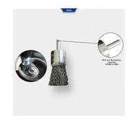 Brilliant Tools Brilliant Tools Brosse à tête ronde, Ø 25 mm avec fixation 6 mm Quantité:1