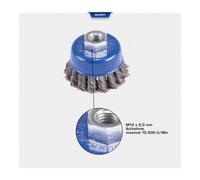 Brilliant Tools Brilliant Tools Brosse boisseau, Ø 65 mm avec embout M14 x 2, 0 mm Quantité:1