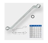 BRILLIANT TOOLS BT012901 Clé polygonale double coudée, 8 x 9 mm [Powered by KS TOOLS]