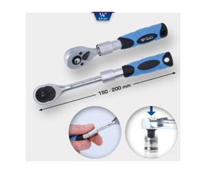 Brilliant Tools Brilliant Tools Cliquet réversible télescopique 1/4" (150 - 200 mm) Quantité:1