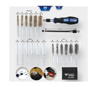 Brilliant Tools Brilliant Tools Jeu de brosses de nettoyage, 20 pcs Quantité:1