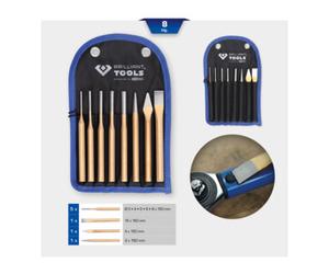 Brilliant Tools Brilliant Tools Jeu de burins et de chasses, 8 pcs Quantité:1