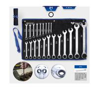 Brilliant Tools Brilliant Tools Jeu de clés à cliquet à anneau, 21 pcs, 6 - 32 mm Quantité:1