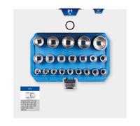 Brilliant Tools Brilliant Tools Jeu de clés à douille 1/2", 12 pans, court, 21 pièces, 8 - 36 mm Quantité:1