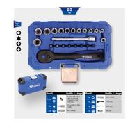Brilliant Tools Brilliant Tools Jeu de clés à douille 1/4", 23 pcs Quantité:1