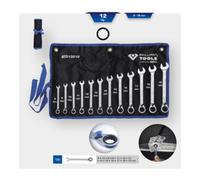 Brilliant Tools Brilliant Tools Jeu de clés polygonales à cliquet réversible, 12 pcs, 8 - 19 mm Quantité:1