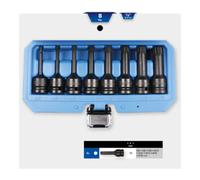 Brilliant Tools Jeu de douilles porte embout à chocs 1/2", XZN, 8 pcs, M5 - M18