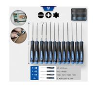 BRILLIANT TOOLS BT542080 Jeu de tournevis et de crochets, 12 pcs [Powered by KS TOOLS]