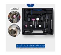 Brilliant Tools Brilliant Tools Mini jeu de meuleuses axiales pneumatiques, 15 pcs Quantité:1