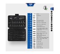 BRILLIANT TOOLS BT053100 Set d’embouts, 100 pcs [Powered by KS TOOLS]