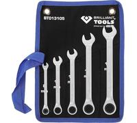 Brilliant Tools Jeu de clés polygonales à cliquet BT013105 5 pièces 8-19 mm (Powered by KS TOOLS)