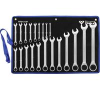 BRILLIANT TOOLS BT013121 Jeu de clés polygonales à cliquet, 21 pcs, 6 - 32 mm [Powered by KS TOOLS]