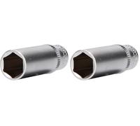 BRILLIANT TOOLS BT020958 Douille 6 pans 1/4", version longue, 12 mm [Powered by KS TOOLS] (Lot de 2)