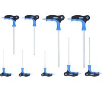 BRILLIANT TOOLS BT041100 Jeu de clés mâles coudées 6 pans creux à tête sphérique à poignée en T, 9 pièces [Powered by KS TOOLS]