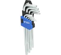 Brilliant Tools Jeu de clés mâles coudées BT044009 T10 T15 T20 T25 T27 T30 T40 T45 T50 – 9 pièces