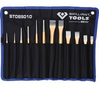 Brilliant Tools – Jeu de burins et chasse-goupilles BT085010 – 12 pièces