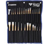 Brilliant Tools Jeu de burins et de chasses BT085030 – 28 pièces – Propulsé par KS TOOLS
