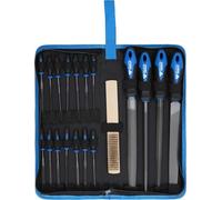 BRILLIANT TOOLS BT103030 Jeu de limes avec brosse à lime, 19 pcs [Powered by KS TOOLS]